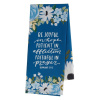 Cotton Tea Towel - Be Joyful Blue Floral  Romans 12:12